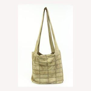 Chanel Light Brown Suede Patchwork Messenger Shopper Bag 87cz418s